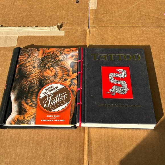 TATTOO SYMBOLS & MEANINGS Jack Watkins & How to Draw Tattoo Style Bundle 2 Books - Picture 1 of 8
